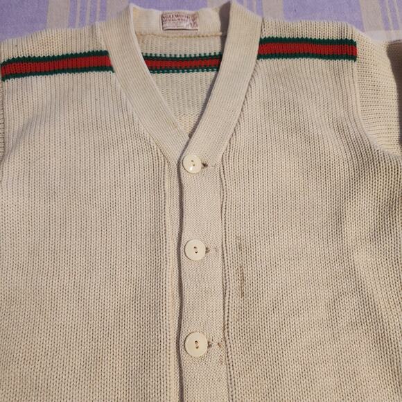 Vtg Letterman Cardigan Sweater 50s Fenger High School Englewood Knitting Gucci - Picture 8 of 10